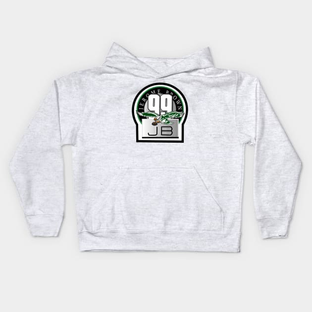 Jerome Brown Philadelphia Eagles Memorial Logo Kids Hoodie by capognad